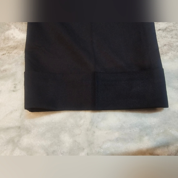 AK Anne Klein Black Stretch Wide Leg Capri Size 10P Petite Career Trousers - Picture 6 of 7